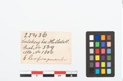 Etikett zu Bronzekonvolut (NHMW-PRAE-025436)
